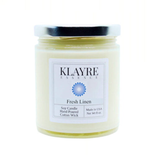 Fresh Linen Scented Soy Candle 8oz